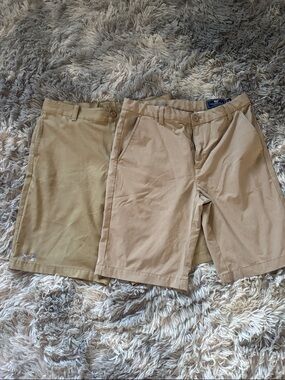 Under Armour & vineyard vines bundle Khaki Flat Front Shorts - Tan Pair